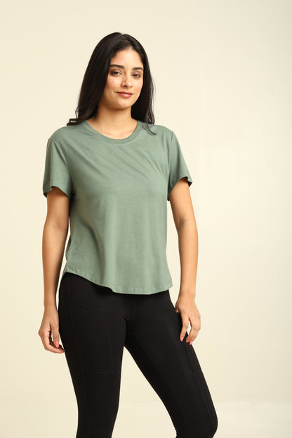 Uncuvr Granite Green Bamboo Comfort T-Shirt: Soft, Breezy & Effortless All Day