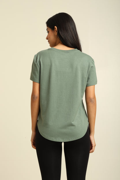 Uncuvr Granite Green Bamboo Comfort T-Shirt: Soft, Breezy & Effortless All Day