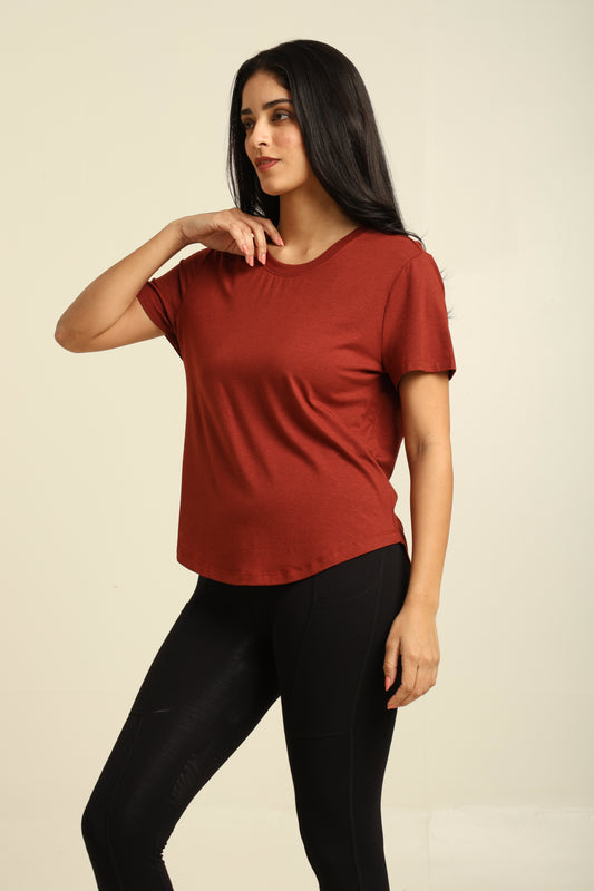 Uncuvr Rust Affair Bamboo Comfort T-Shirt: Soft, Breezy & Effortless All Day