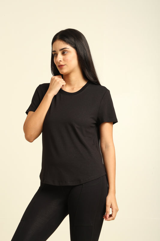 Uncuvr Jet Black Bamboo Comfort T-Shirt: Soft, Breezy & Effortless All Day