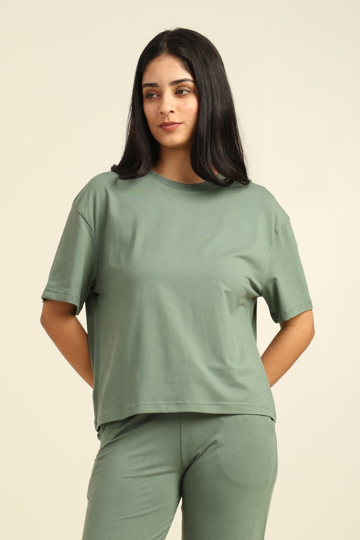 Uncuvr Granite Green Bamboo Basic T-Shirt: Soft, Breezy & Effortless All Day