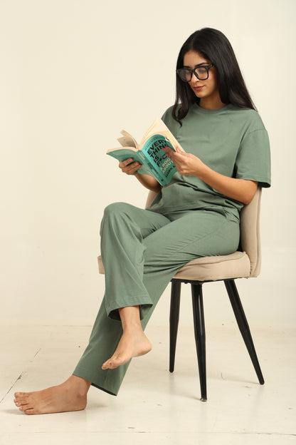 Uncuvr Granite Green Bamboo Sleepwear Lounge Set: Relax in Eco-Friendly Comfort