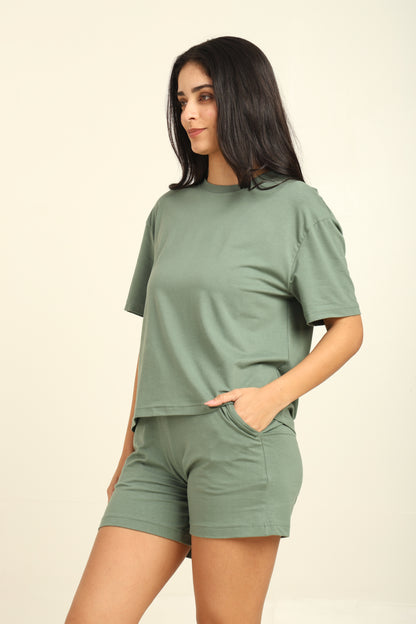 Uncuvr Granite Green Bamboo Sleepwear Set of 3: Relax in Eco-Friendly Comfort