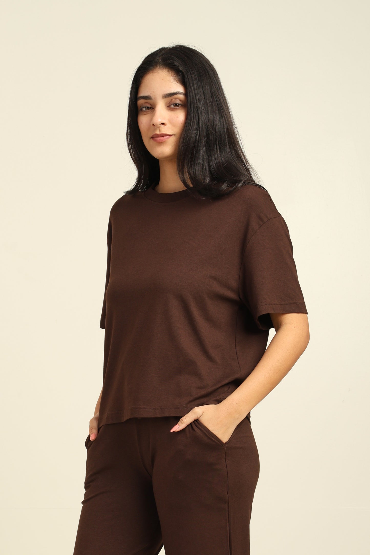 Uncuvr Coffee Rush Bamboo Basic T-Shirt: Soft, Breezy & Effortless All Day