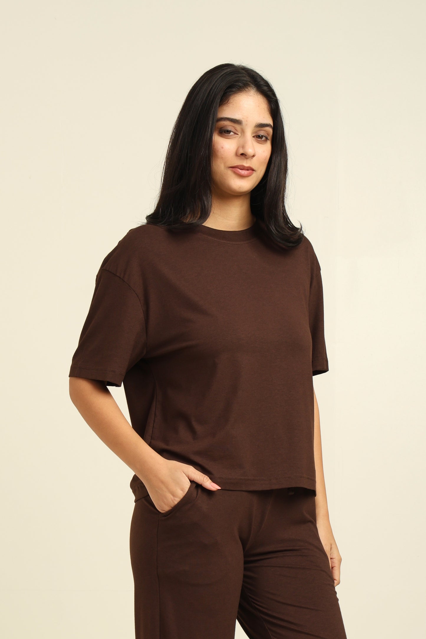 Uncuvr Coffee Rush Bamboo Basic T-Shirt: Soft, Breezy & Effortless All Day