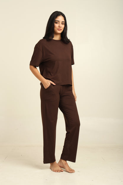 Uncuvr Coffee Rush Bamboo Sleepwear Lounge Set: Relax in Eco-Friendly Comfort