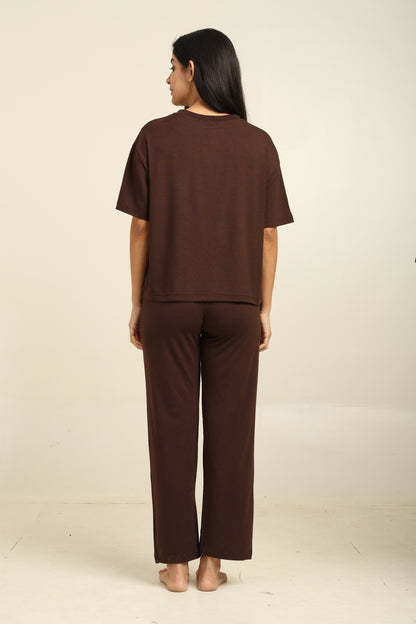 Uncuvr Coffee Rush Bamboo Sleepwear Lounge Set: Relax in Eco-Friendly Comfort