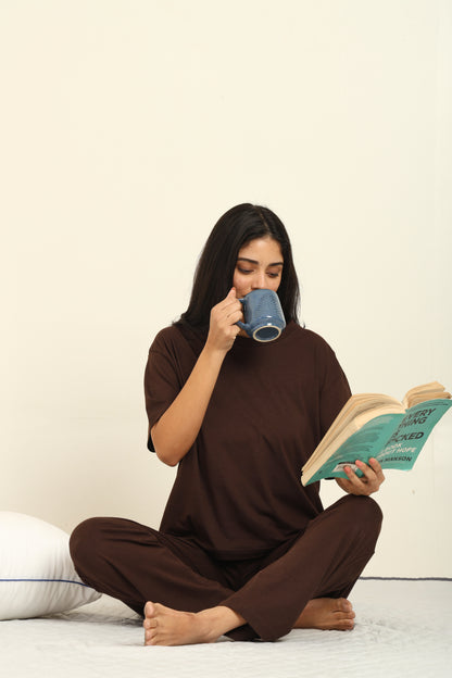 Uncuvr Coffee Rush Bamboo Sleepwear Lounge Set: Relax in Eco-Friendly Comfort