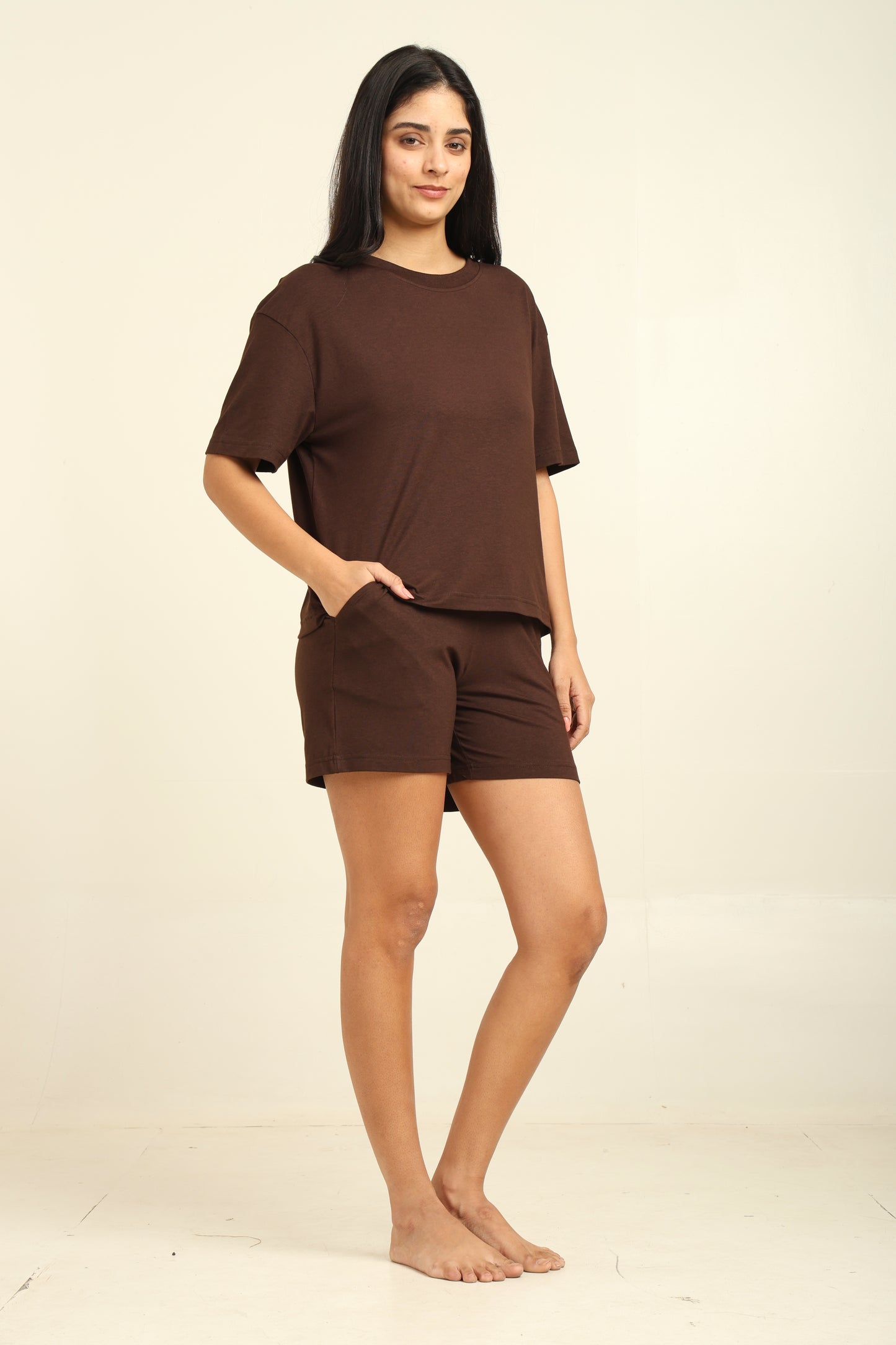 Uncuvr Coffee Rush Bamboo Sleepwear Shorts Set: Relax in Eco-Friendly Comfort