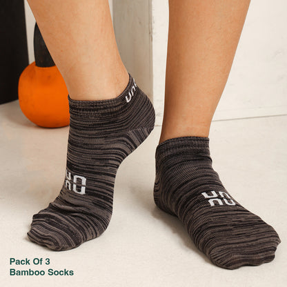 Uncuvr CloudStep Bamboo socks Combo-2 (Pack of 3)