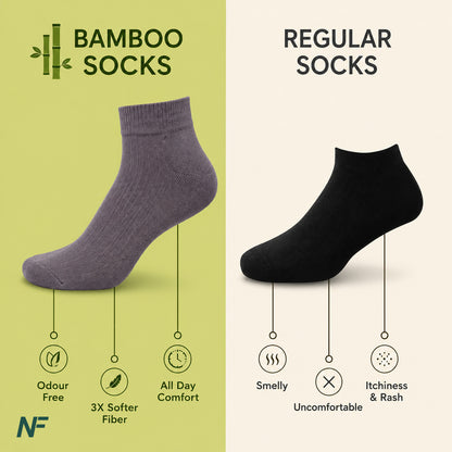 Uncuvr CloudStep Bamboo socks Combo-7 (Pack of 3)